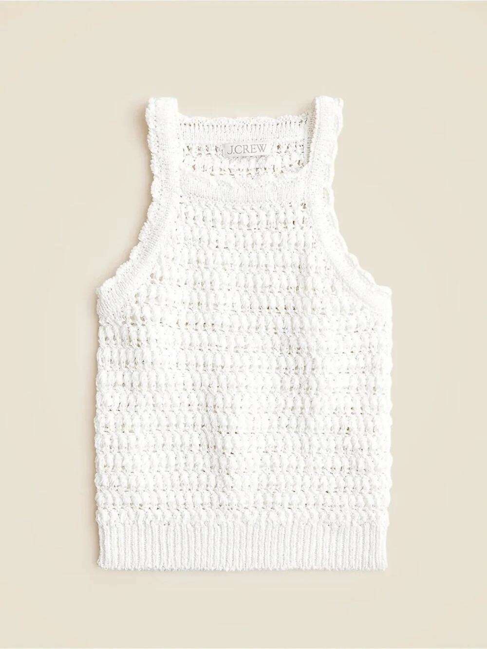 J.CREW NWT Montauk Crochet Tank Top White Sz XS CJ448